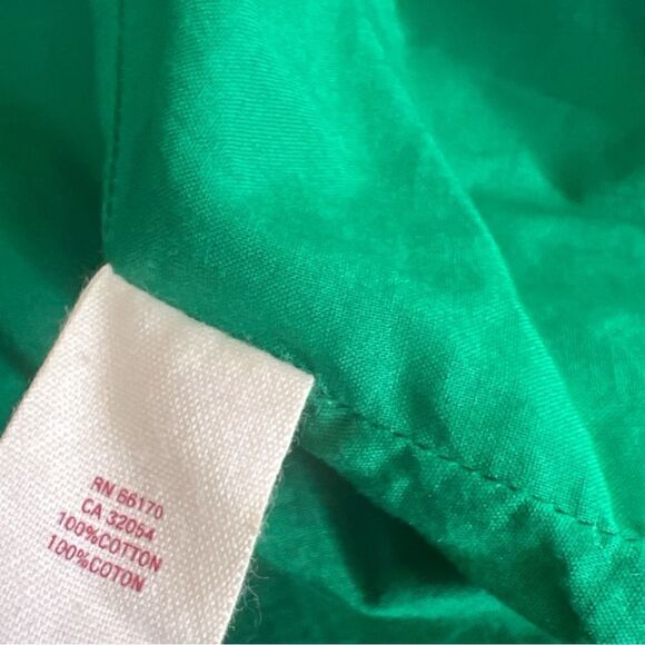 Maeve Anthropologie Kelly Green Swiss Dot Retro Shirt Dress - Picture 6 of 9